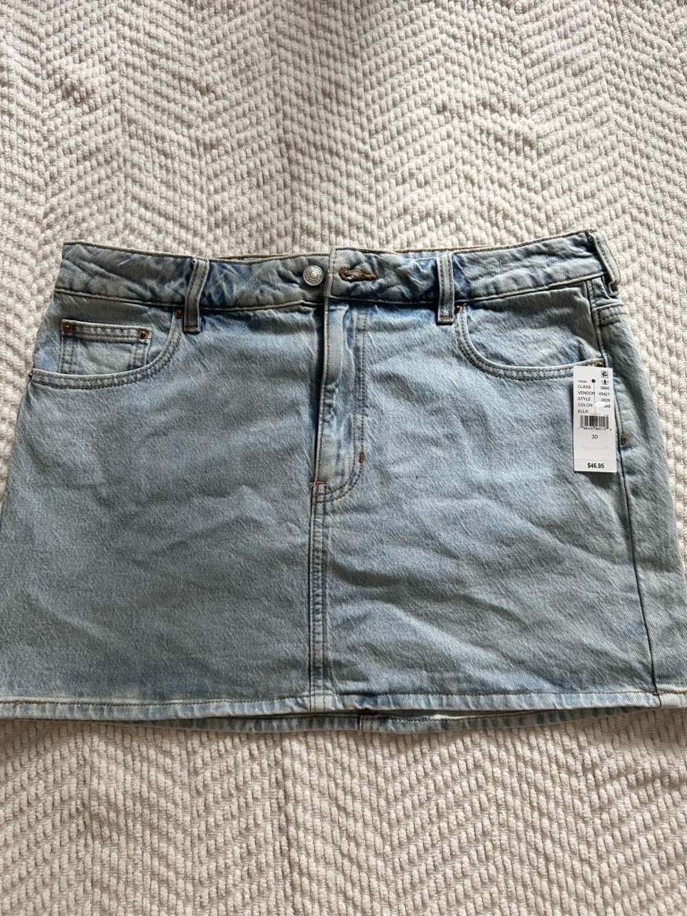 PacSun Light Wash Denim Mini Skirt NWT Size 30